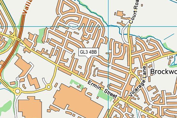 GL3 4BB map - OS VectorMap District (Ordnance Survey)