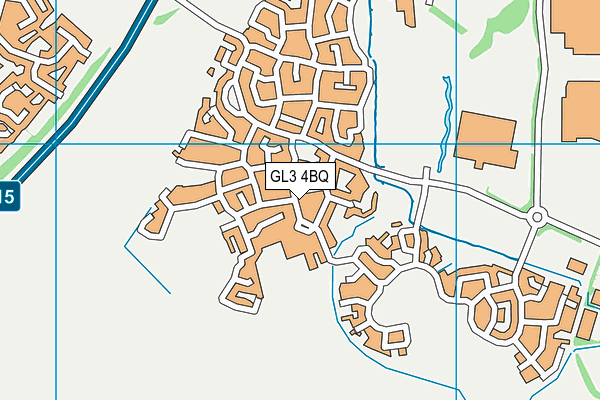 GL3 4BQ map - OS VectorMap District (Ordnance Survey)