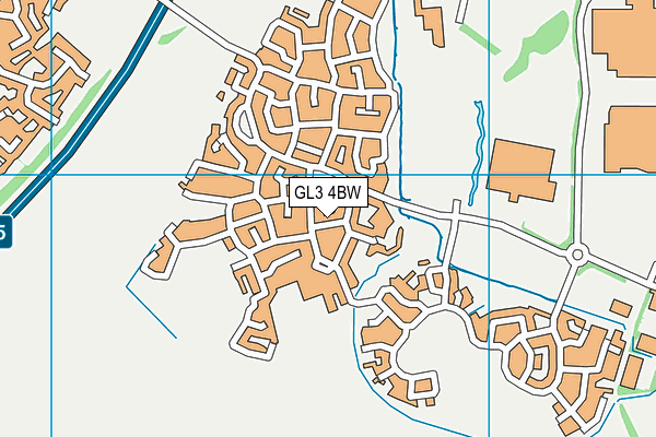 GL3 4BW map - OS VectorMap District (Ordnance Survey)