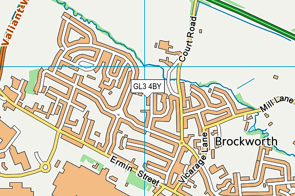 GL3 4BY map - OS VectorMap District (Ordnance Survey)