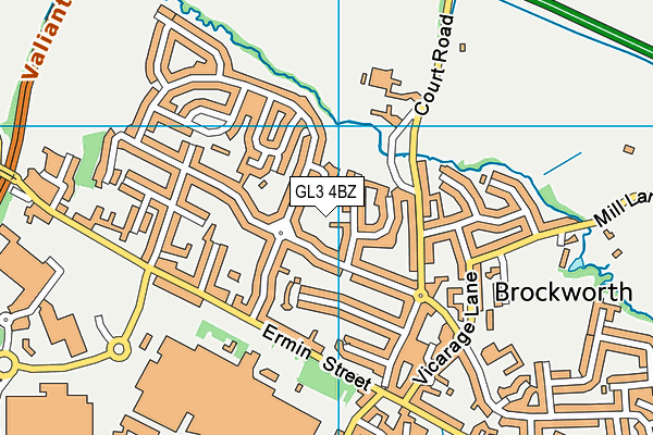 GL3 4BZ map - OS VectorMap District (Ordnance Survey)