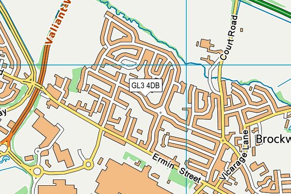 GL3 4DB map - OS VectorMap District (Ordnance Survey)