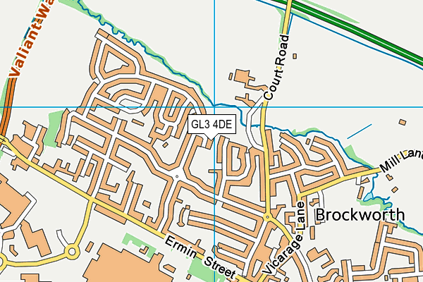 GL3 4DE map - OS VectorMap District (Ordnance Survey)