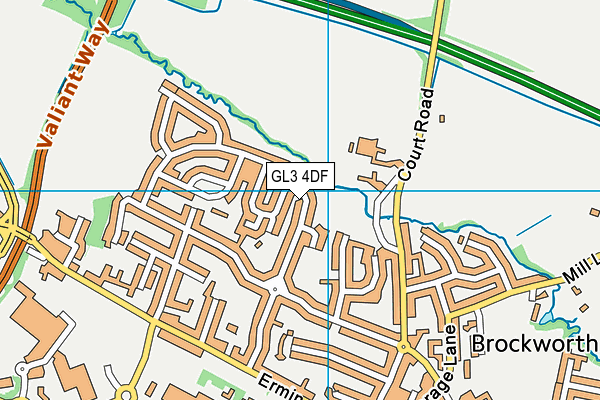 GL3 4DF map - OS VectorMap District (Ordnance Survey)