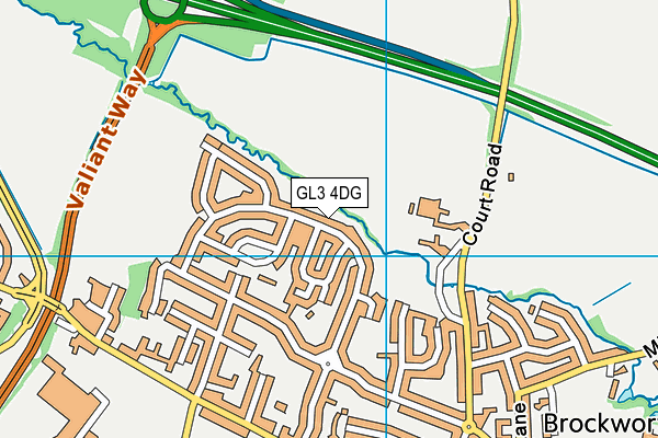 GL3 4DG map - OS VectorMap District (Ordnance Survey)