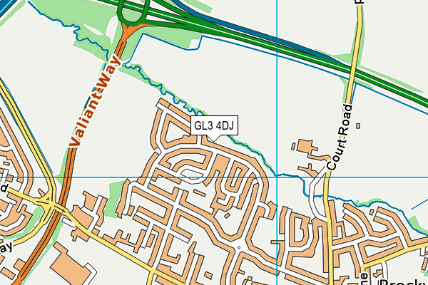 GL3 4DJ map - OS VectorMap District (Ordnance Survey)
