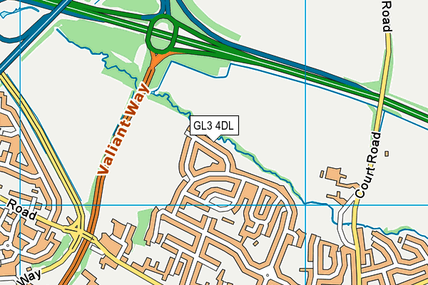 GL3 4DL map - OS VectorMap District (Ordnance Survey)