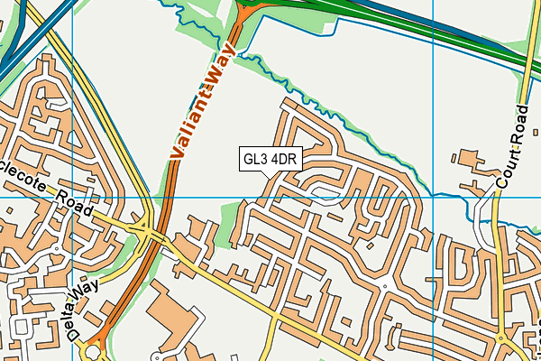 GL3 4DR map - OS VectorMap District (Ordnance Survey)