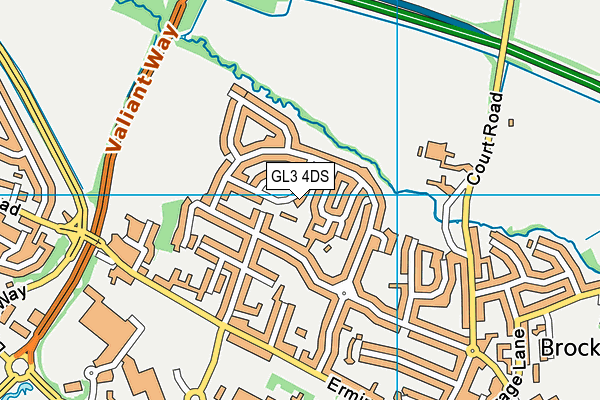 GL3 4DS map - OS VectorMap District (Ordnance Survey)