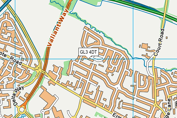 GL3 4DT map - OS VectorMap District (Ordnance Survey)