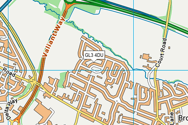 GL3 4DU map - OS VectorMap District (Ordnance Survey)