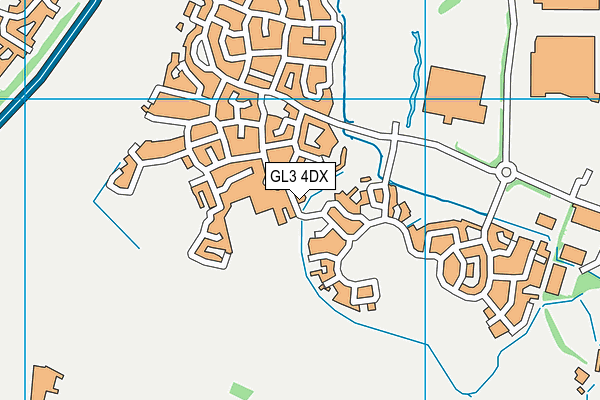 GL3 4DX map - OS VectorMap District (Ordnance Survey)