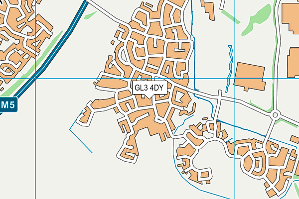 GL3 4DY map - OS VectorMap District (Ordnance Survey)