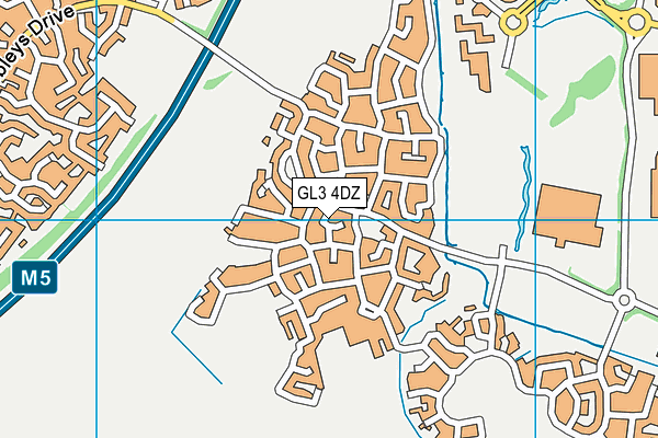 GL3 4DZ map - OS VectorMap District (Ordnance Survey)