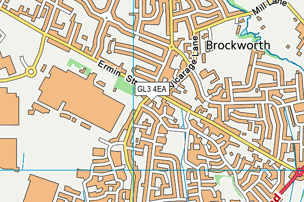 GL3 4EA map - OS VectorMap District (Ordnance Survey)