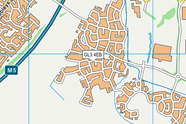 GL3 4EB map - OS VectorMap District (Ordnance Survey)