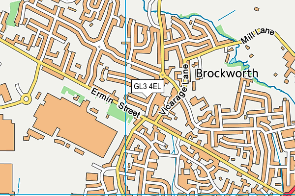 GL3 4EL map - OS VectorMap District (Ordnance Survey)