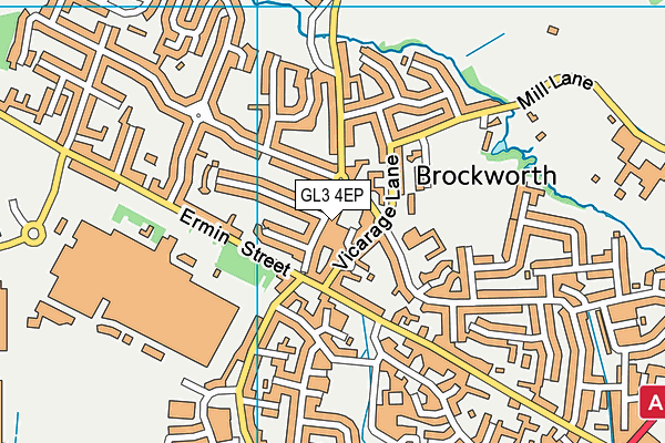 GL3 4EP map - OS VectorMap District (Ordnance Survey)