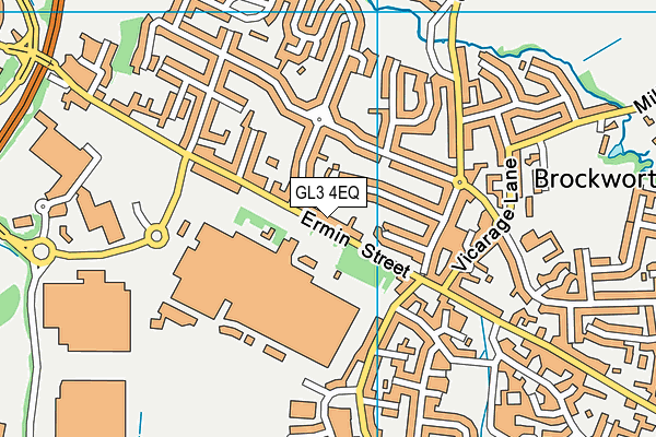 GL3 4EQ map - OS VectorMap District (Ordnance Survey)