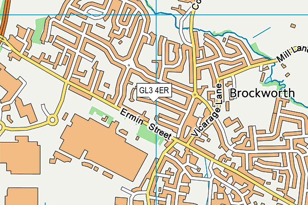 GL3 4ER map - OS VectorMap District (Ordnance Survey)