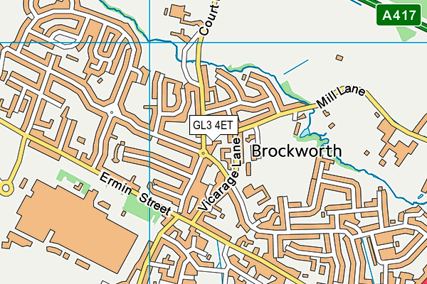 GL3 4ET map - OS VectorMap District (Ordnance Survey)