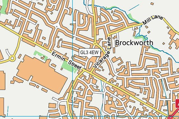 GL3 4EW map - OS VectorMap District (Ordnance Survey)
