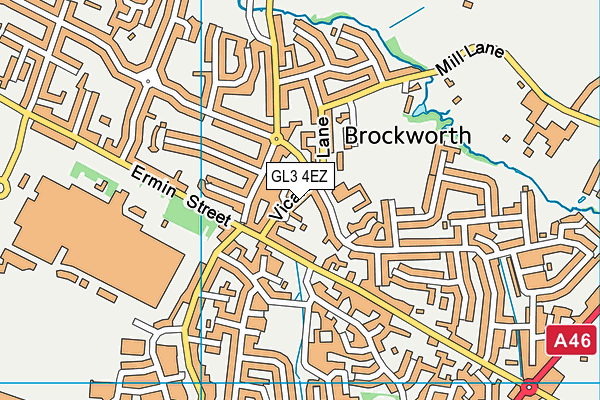 GL3 4EZ map - OS VectorMap District (Ordnance Survey)