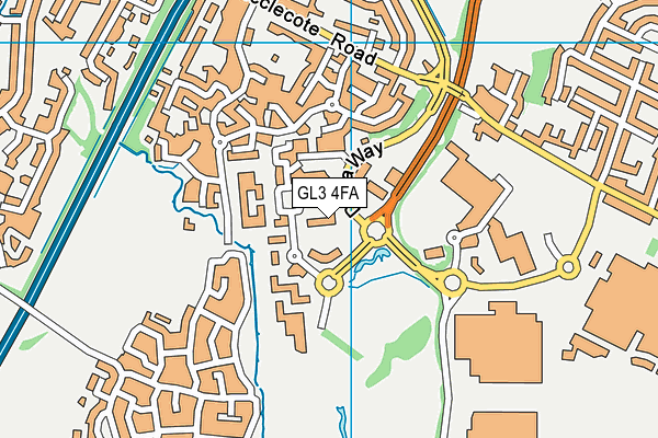 GL3 4FA map - OS VectorMap District (Ordnance Survey)