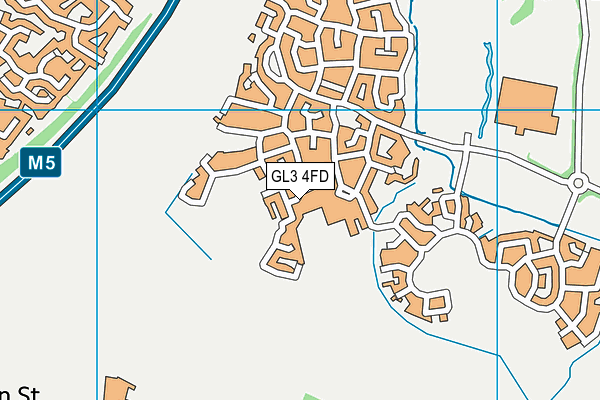 GL3 4FD map - OS VectorMap District (Ordnance Survey)