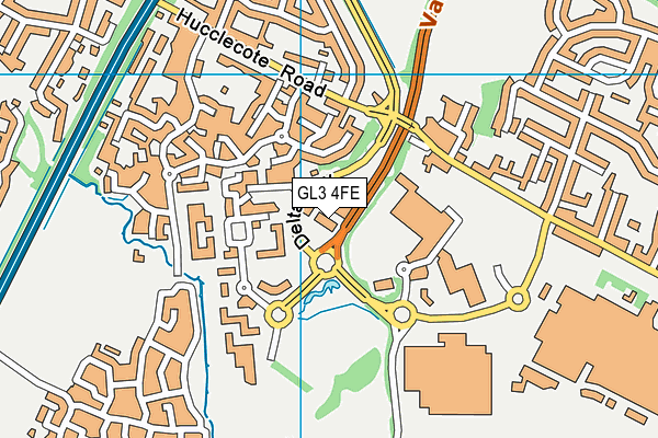 GL3 4FE map - OS VectorMap District (Ordnance Survey)