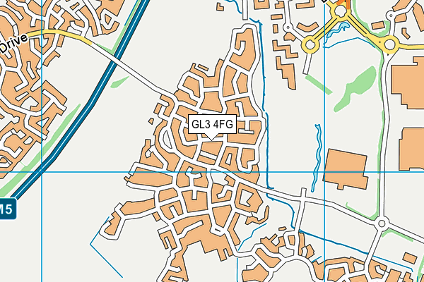 GL3 4FG map - OS VectorMap District (Ordnance Survey)