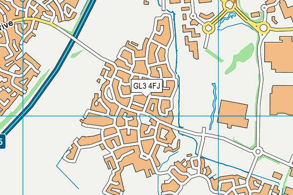 GL3 4FJ map - OS VectorMap District (Ordnance Survey)