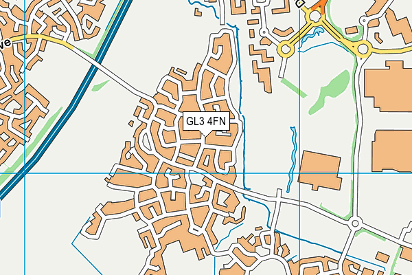 GL3 4FN map - OS VectorMap District (Ordnance Survey)