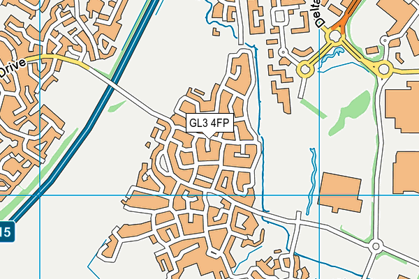 GL3 4FP map - OS VectorMap District (Ordnance Survey)
