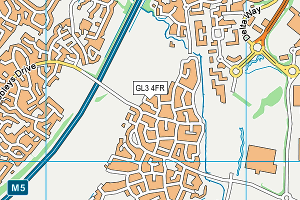 GL3 4FR map - OS VectorMap District (Ordnance Survey)