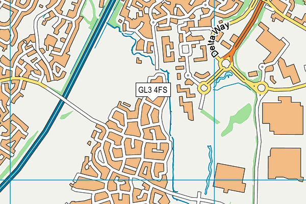 GL3 4FS map - OS VectorMap District (Ordnance Survey)