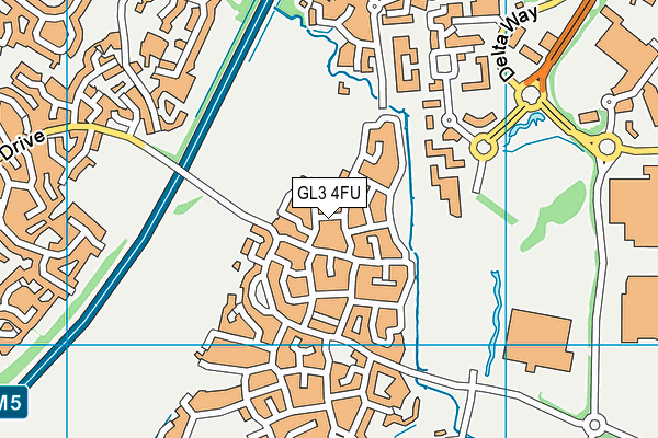 GL3 4FU map - OS VectorMap District (Ordnance Survey)