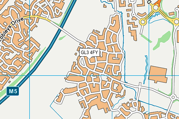 GL3 4FY map - OS VectorMap District (Ordnance Survey)