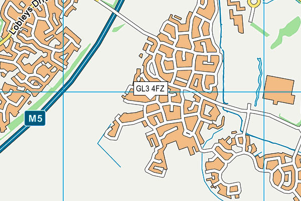 GL3 4FZ map - OS VectorMap District (Ordnance Survey)