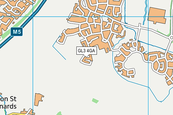 GL3 4GA map - OS VectorMap District (Ordnance Survey)