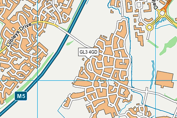 GL3 4GD map - OS VectorMap District (Ordnance Survey)