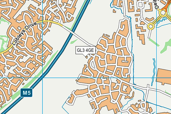 GL3 4GE map - OS VectorMap District (Ordnance Survey)