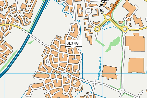 GL3 4GF map - OS VectorMap District (Ordnance Survey)