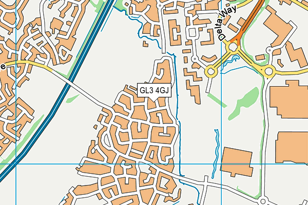 GL3 4GJ map - OS VectorMap District (Ordnance Survey)