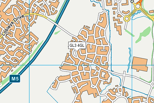 GL3 4GL map - OS VectorMap District (Ordnance Survey)