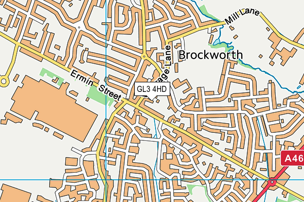 GL3 4HD map - OS VectorMap District (Ordnance Survey)