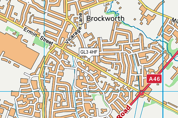 GL3 4HF map - OS VectorMap District (Ordnance Survey)