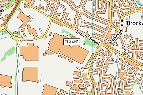GL3 4HP map - OS VectorMap District (Ordnance Survey)
