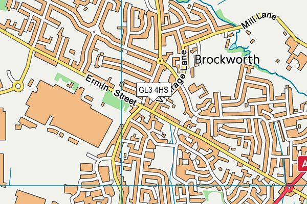 GL3 4HS map - OS VectorMap District (Ordnance Survey)