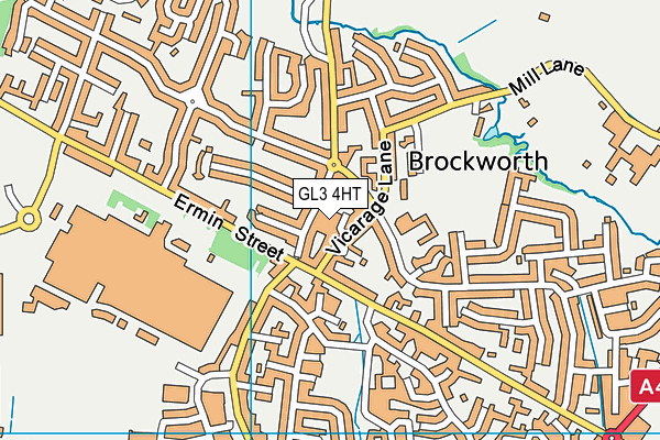 GL3 4HT map - OS VectorMap District (Ordnance Survey)